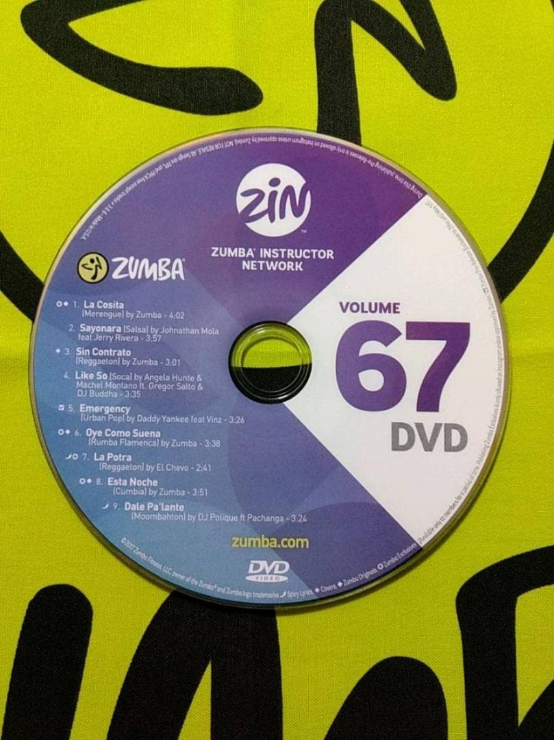 ZUMBA　ズンバ　 CD ＆ DVD 20枚セット　ZIN61 ～ ZIN70