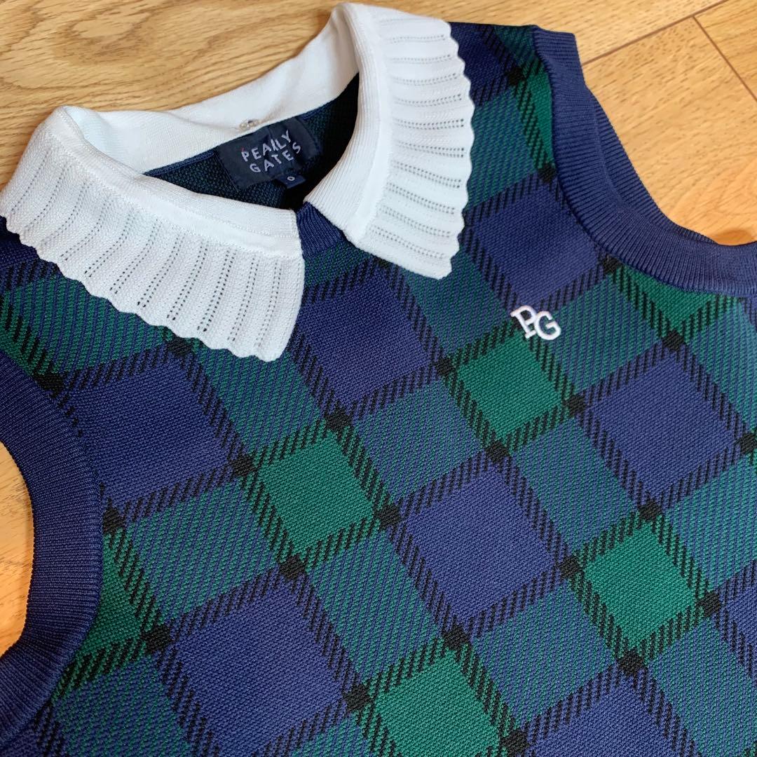 未使用✨パーリーゲイツ　ワンピース　23年　チェック柄　ゴルフ　ストレッチ