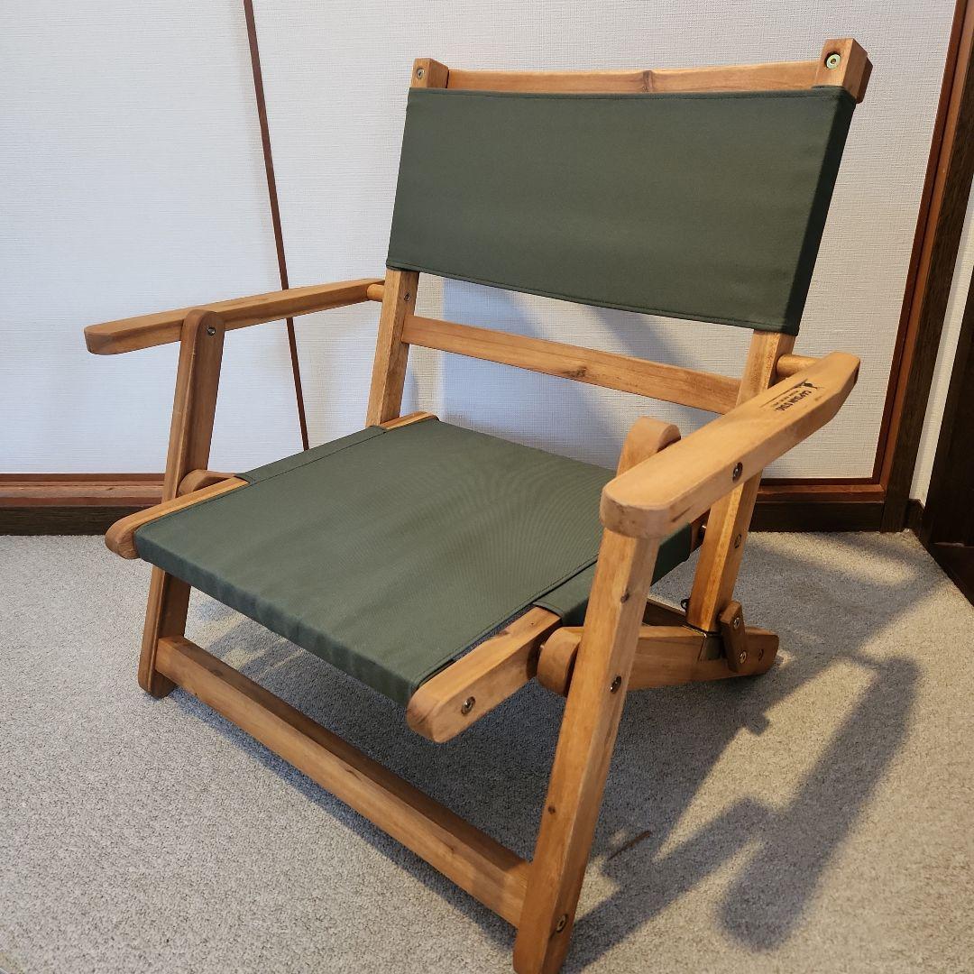 美品○キャプテンスタッグ○木製チェア○アウトドア○キャンプ