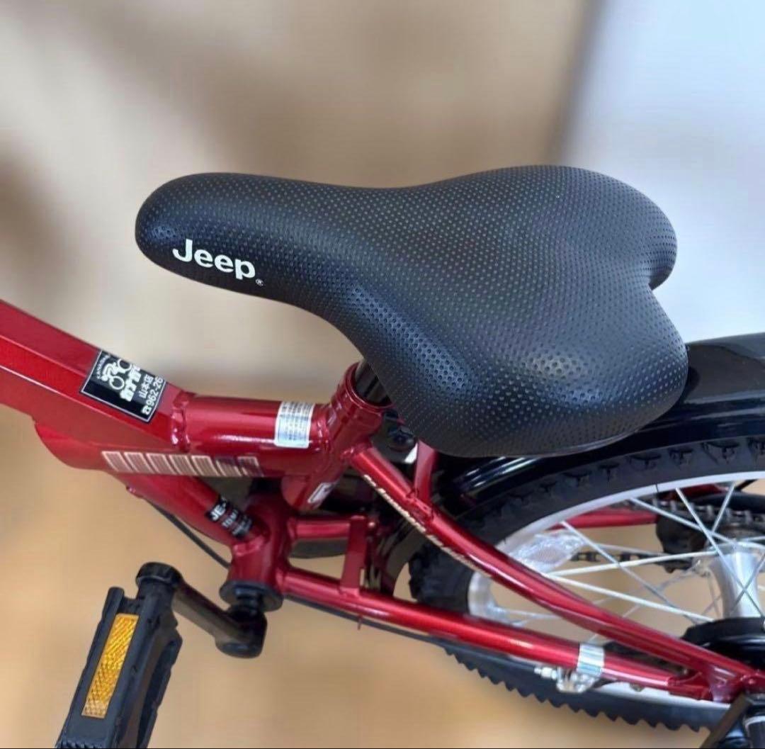 【極美品】Jeep 子供用自転車 16インチ 赤 前カゴ&補助輪付き