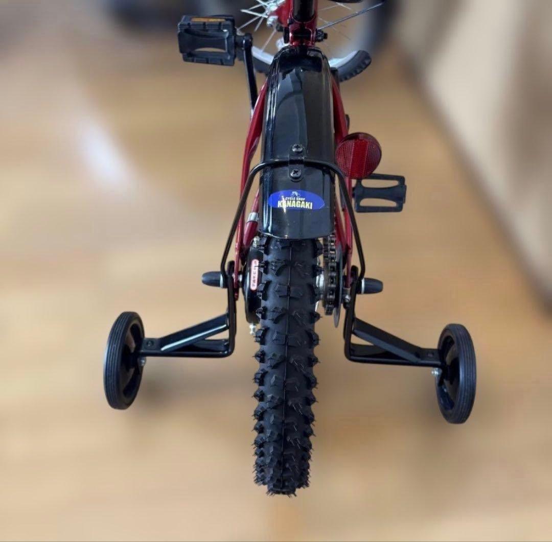 【極美品】Jeep 子供用自転車 16インチ 赤 前カゴ&補助輪付き