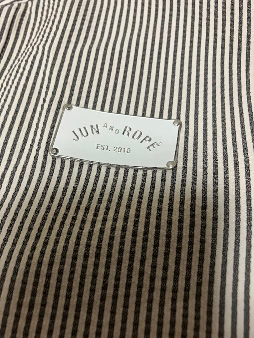 JUN & ROPE' シアサッカードロストポロワンピース　M