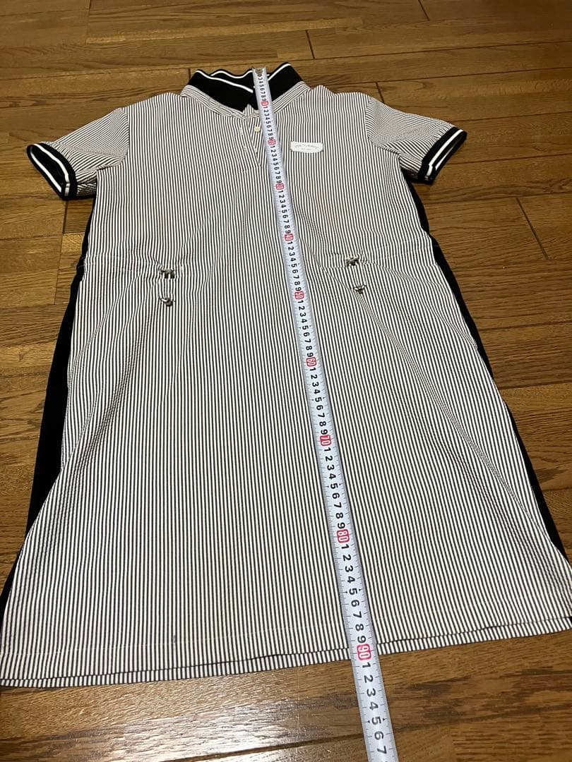 JUN & ROPE' シアサッカードロストポロワンピース　M
