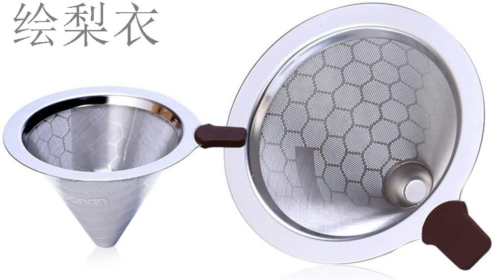 コーヒードリッパー ステンレスフィルター 蜂窩状 実用性 耐熱性 300ml
