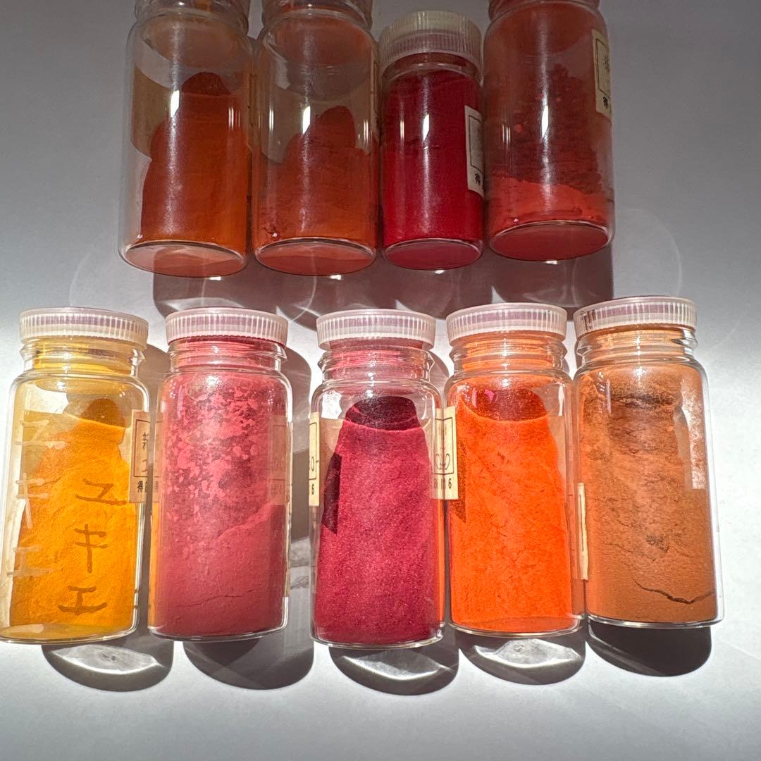 得応軒　新岩絵具　紅系色9点　計:約170g