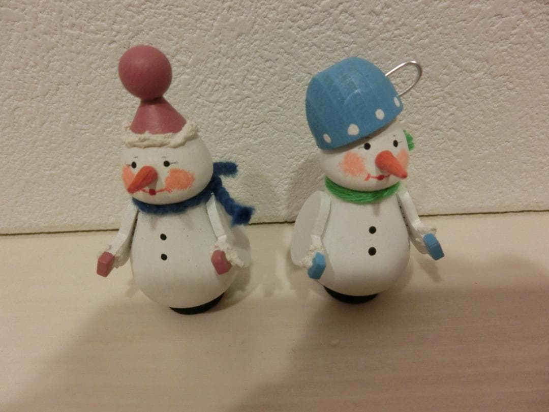 美品　ドイツ製　Bettina Franke　小さな雪だるま２個セット