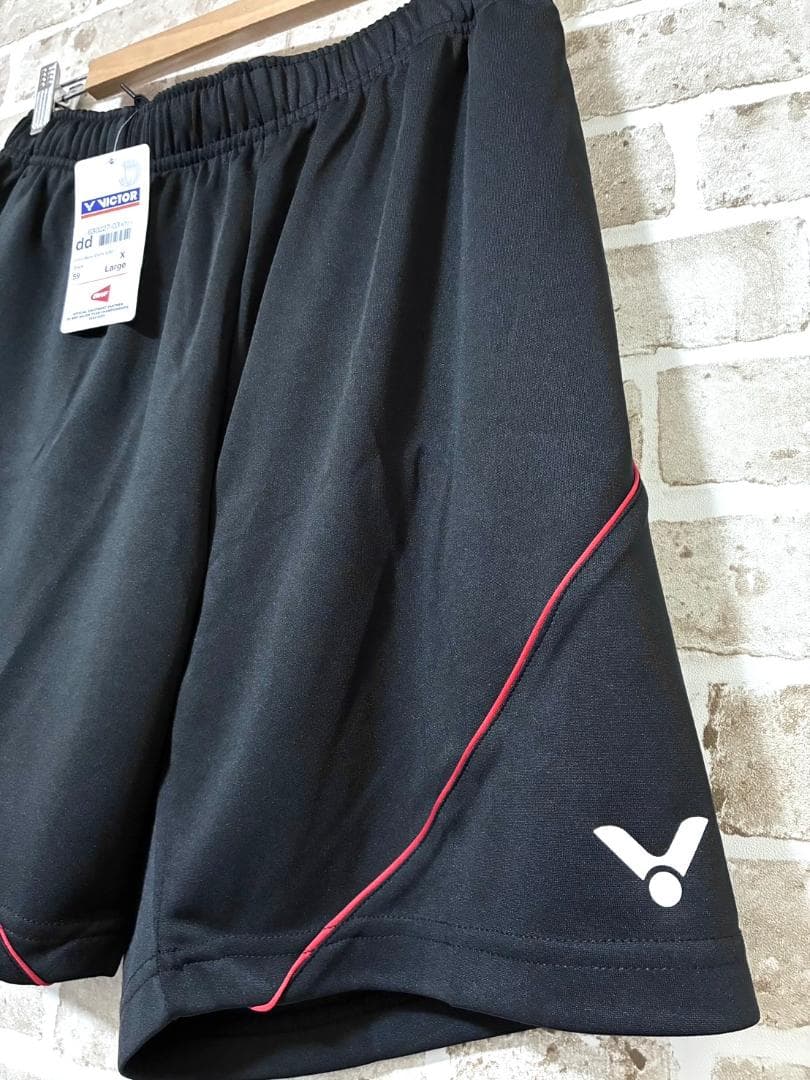 【早い者勝ち✨】新品 ビクター メンズ ゲームパンツ XL ブラック 黒x赤
