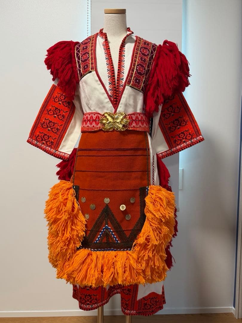 民族衣装 フォークダンス衣装 北マケドニア風 ハンドメイド 4点セット