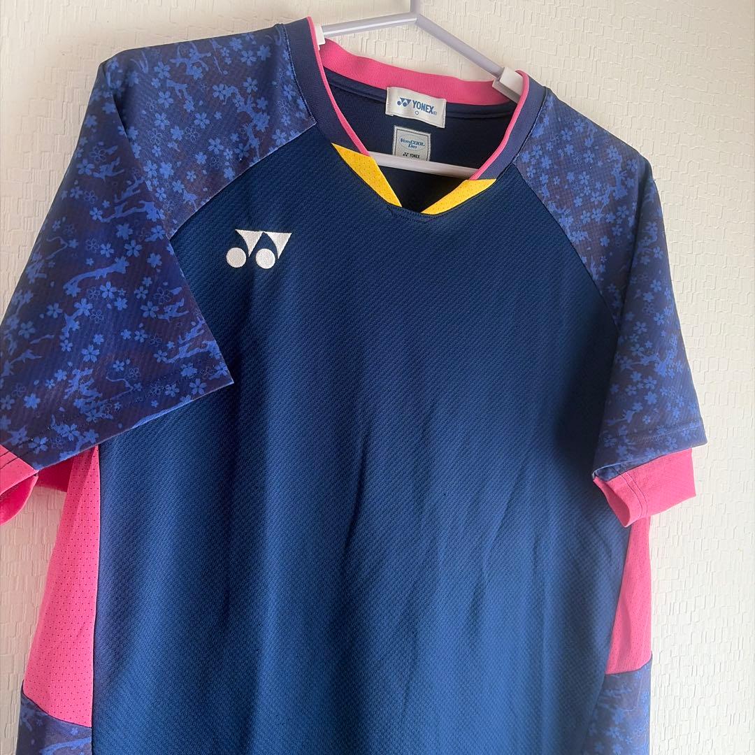YONEX バドミントンウェア ネイビー/ピンク　日本代表モデル　サイズO
