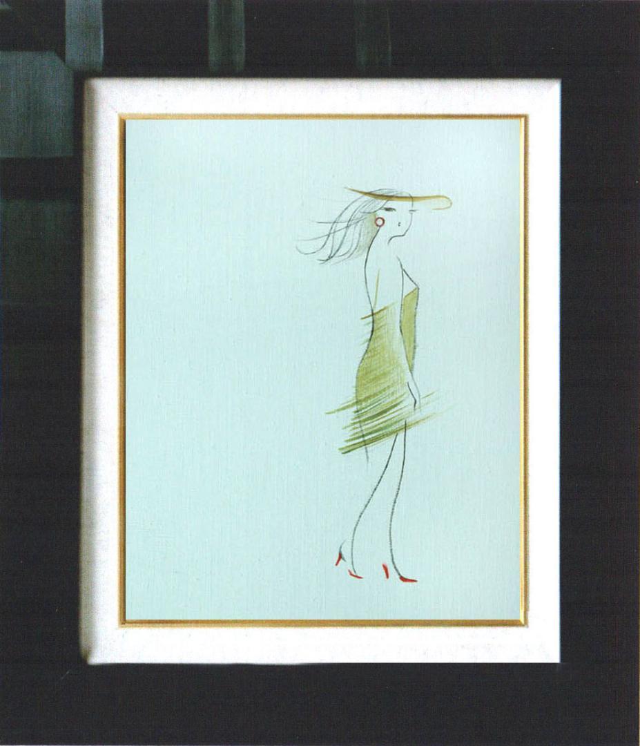 油絵 菅家令子 絵 絵画 インテリア 額付(銀) F4-080314 人物 女性