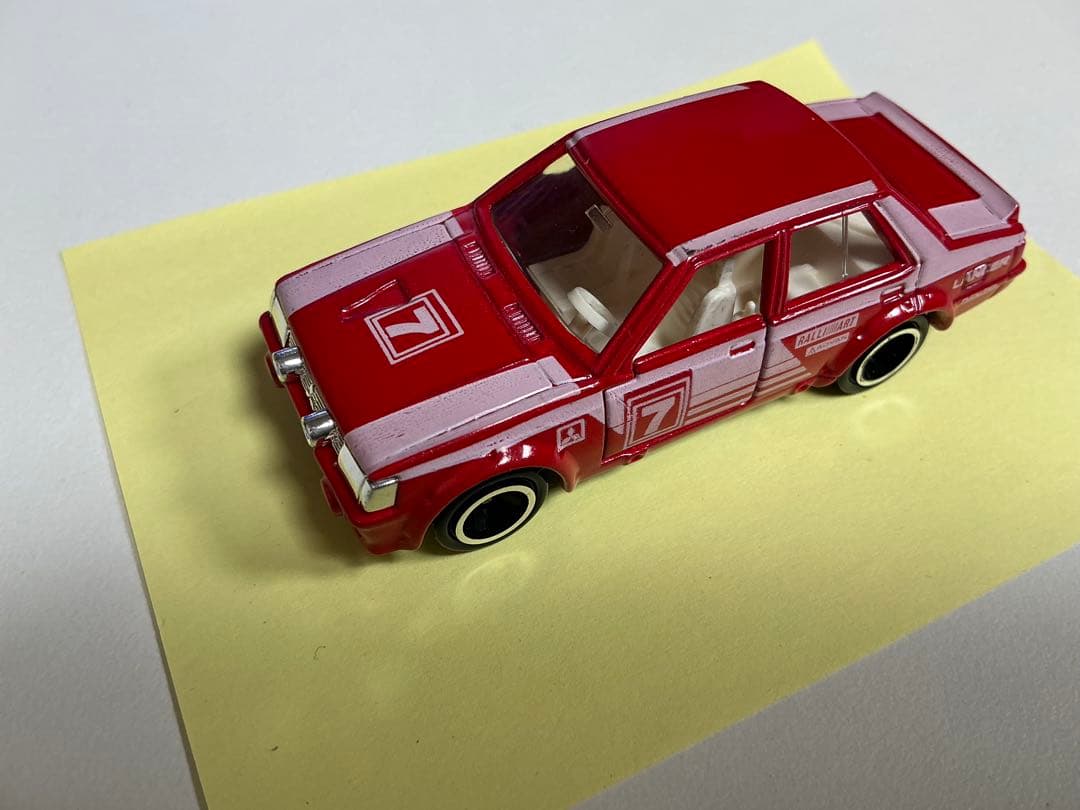 トミカ 黒箱　1/60 三菱ランサーターボ　赤白　ヴィンテージ　国産　日本製