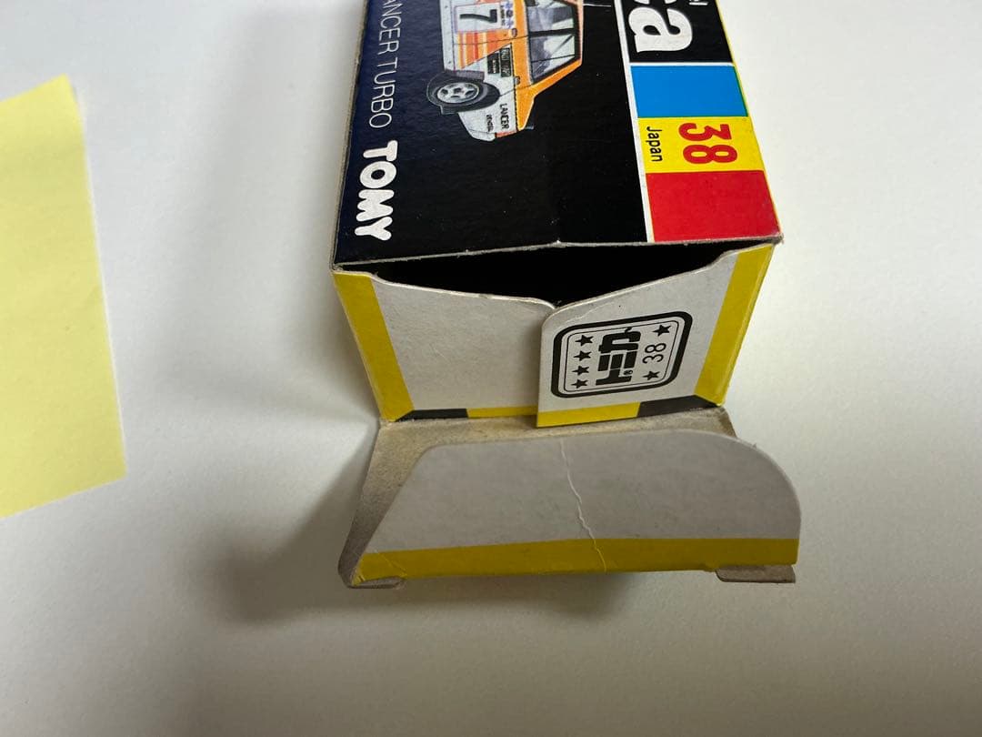 トミカ 黒箱　1/60 三菱ランサーターボ　赤白　ヴィンテージ　国産　日本製