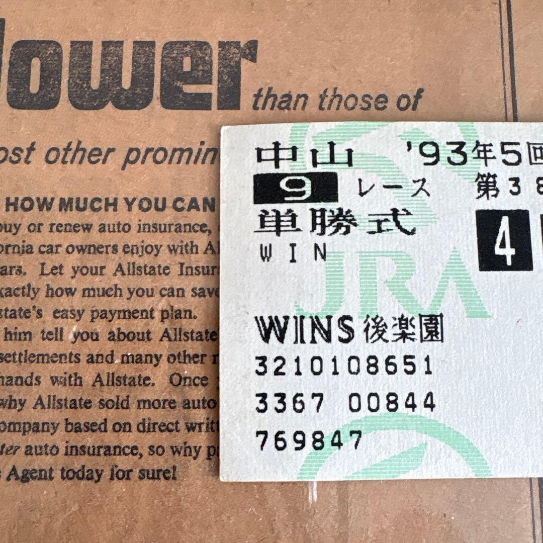 1993年 有馬記念 単勝 トウカイテイオー　ウマ娘
