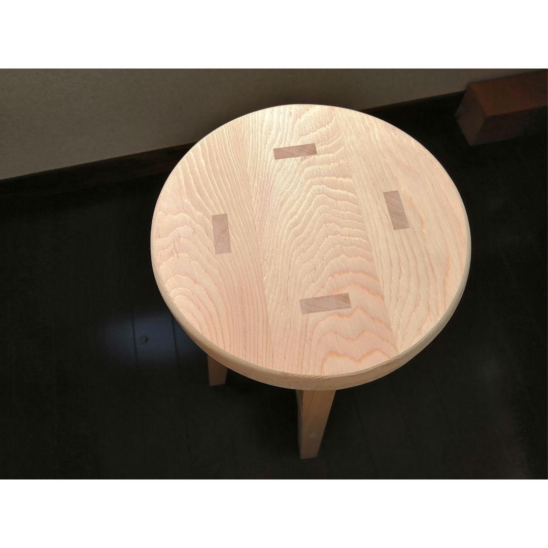 【ほぞ組】木製スツール　高さ70cm　丸椅子　stool 　花瓶台