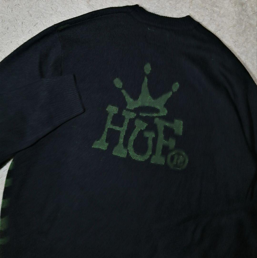 ★HUF★クラウン ニット★ニット ゼブラ M 総柄切替 ゴルフ カモフラ 美品