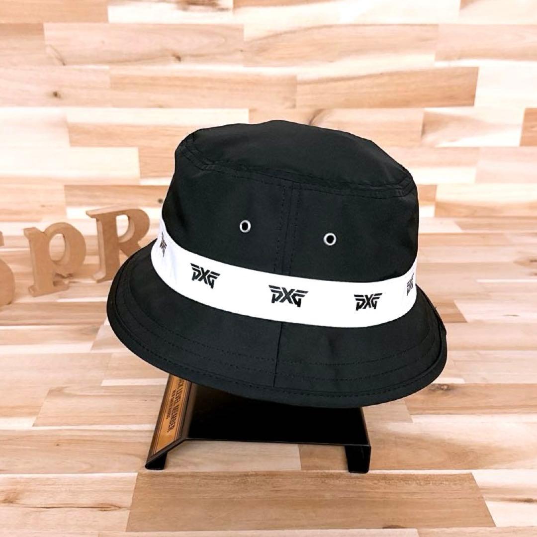美品【ニューエラ×ピーエックスジー】限定コラボ ハット ゴルフ 黒ブラック×白