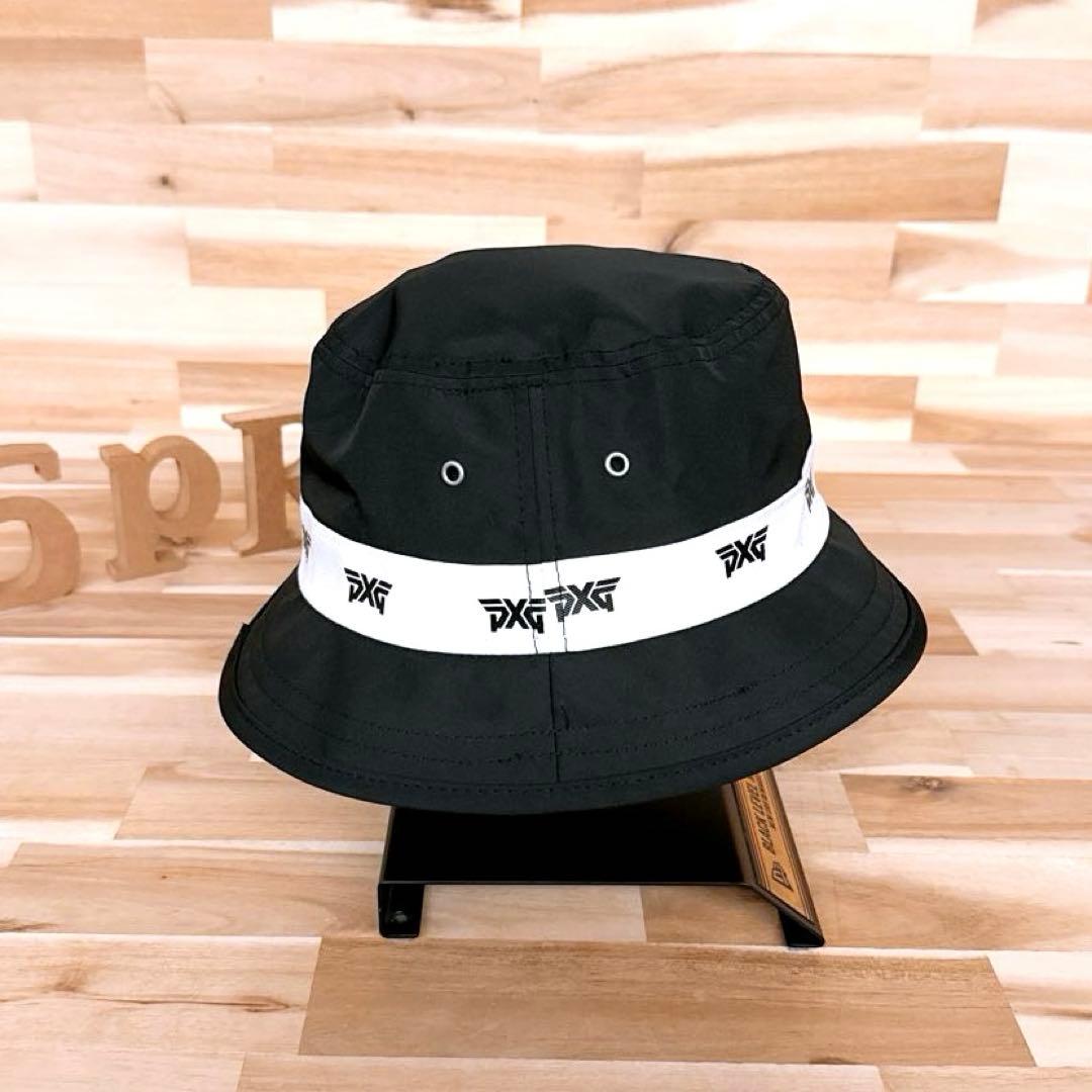 美品【ニューエラ×ピーエックスジー】限定コラボ ハット ゴルフ 黒ブラック×白
