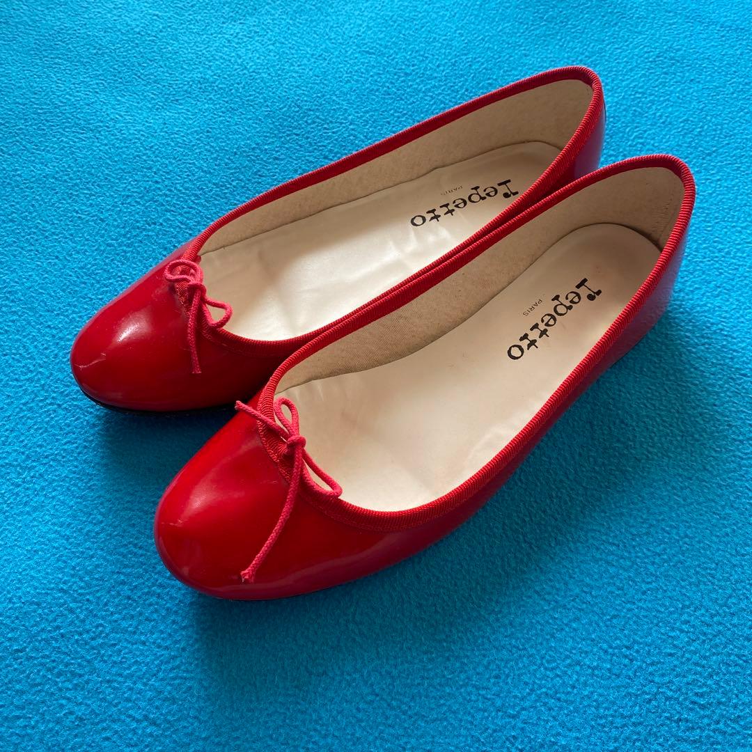 ☆再値下げ！【中古】「Repetto」サンドリオン エナメルバレエシューズ