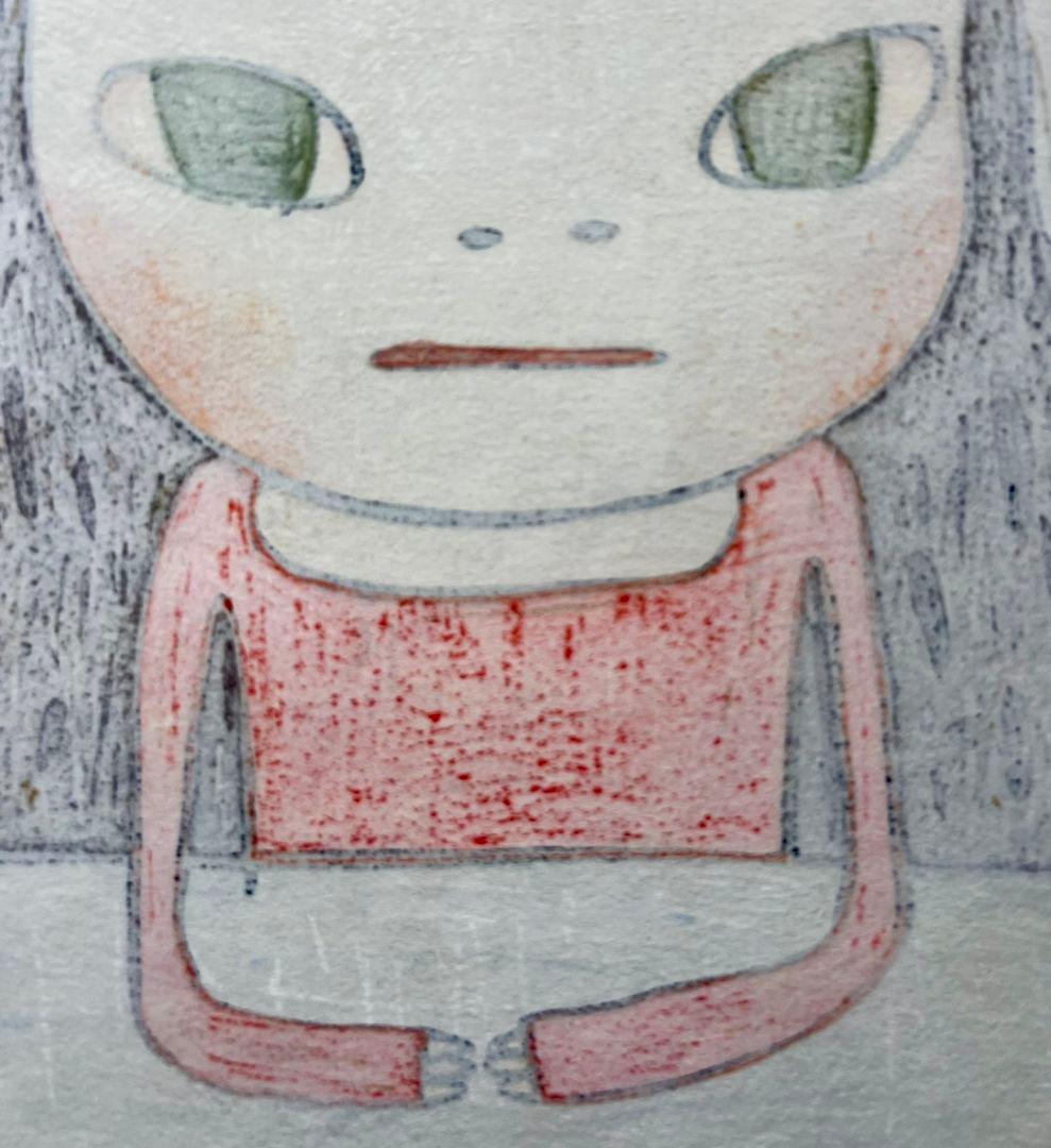 奈良美智　木版画作品『JUST A LITTLE BIT』　　村上隆　草間彌生