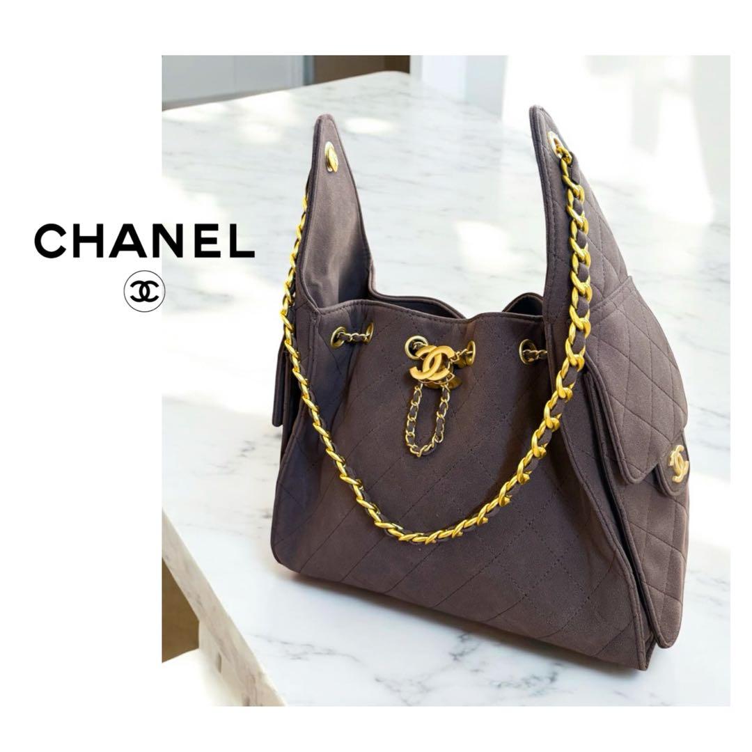CHANEL25 ハンドバッグ ショルダー スエード ブラウン ノベルティ品