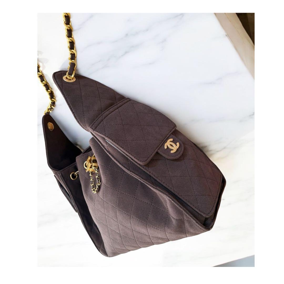 CHANEL25 ハンドバッグ ショルダー スエード ブラウン ノベルティ品