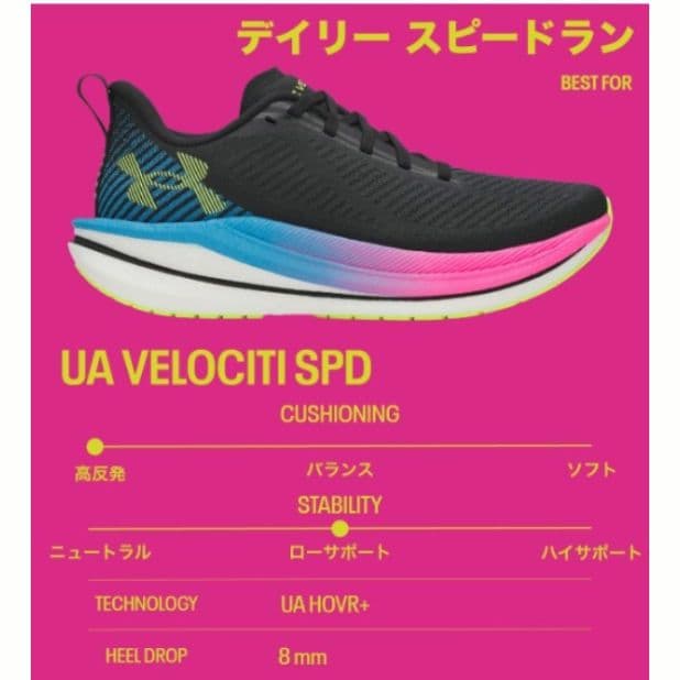 【10km】【26.5cm】UNDER ARMOUR UAベロシティ SPD