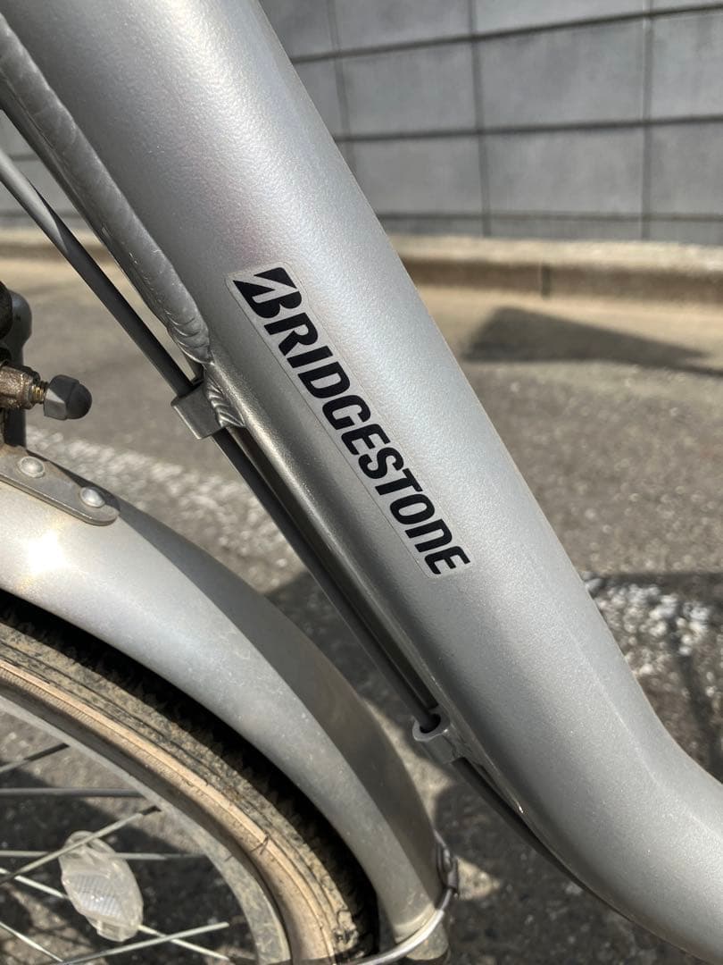 BRIDGESTONE 三輪車 シルバー 前後バスケット付き