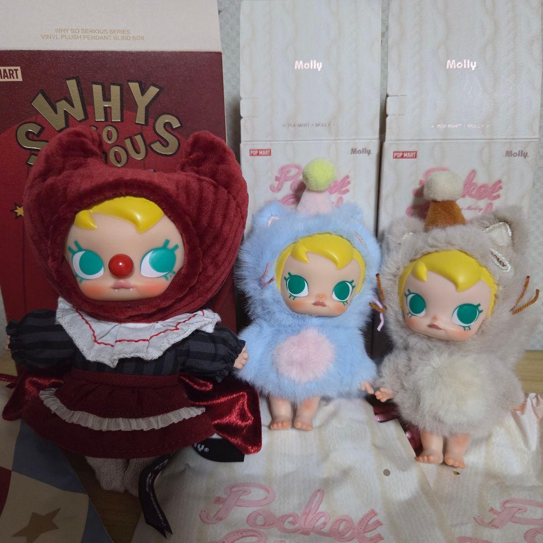 土日限定値下げPOPMARTぬいぐるみまとめ売りCRY BABYベビーモリー5点
