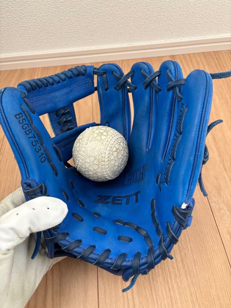 ZETT デュアルキャッチ 軟式グローブ キッズ 少年野球 青 コユニ可