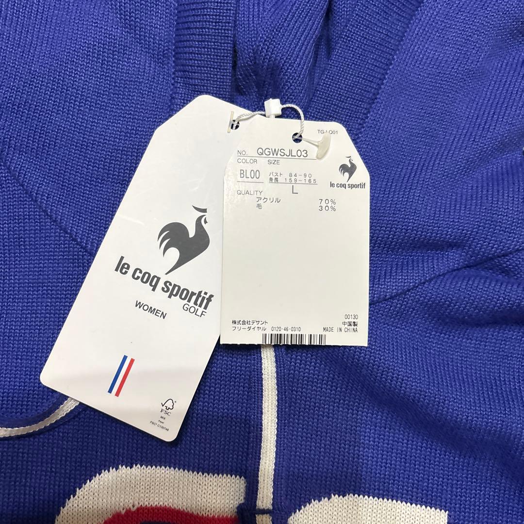 新品　ルコック　ゴルフフード付きセーター