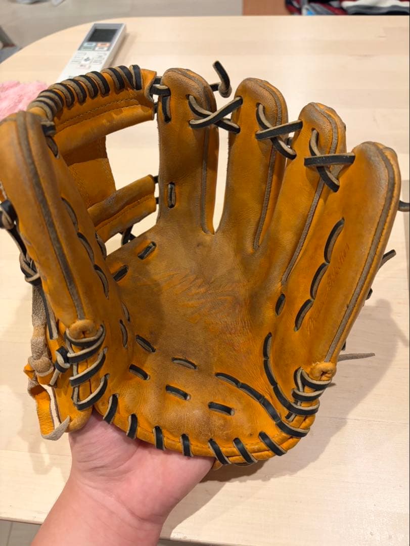硬式野球グローブ オレンジ 大人用