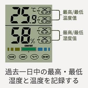 デジタル温度計 タッチスクリーン湿度計 大画面表示