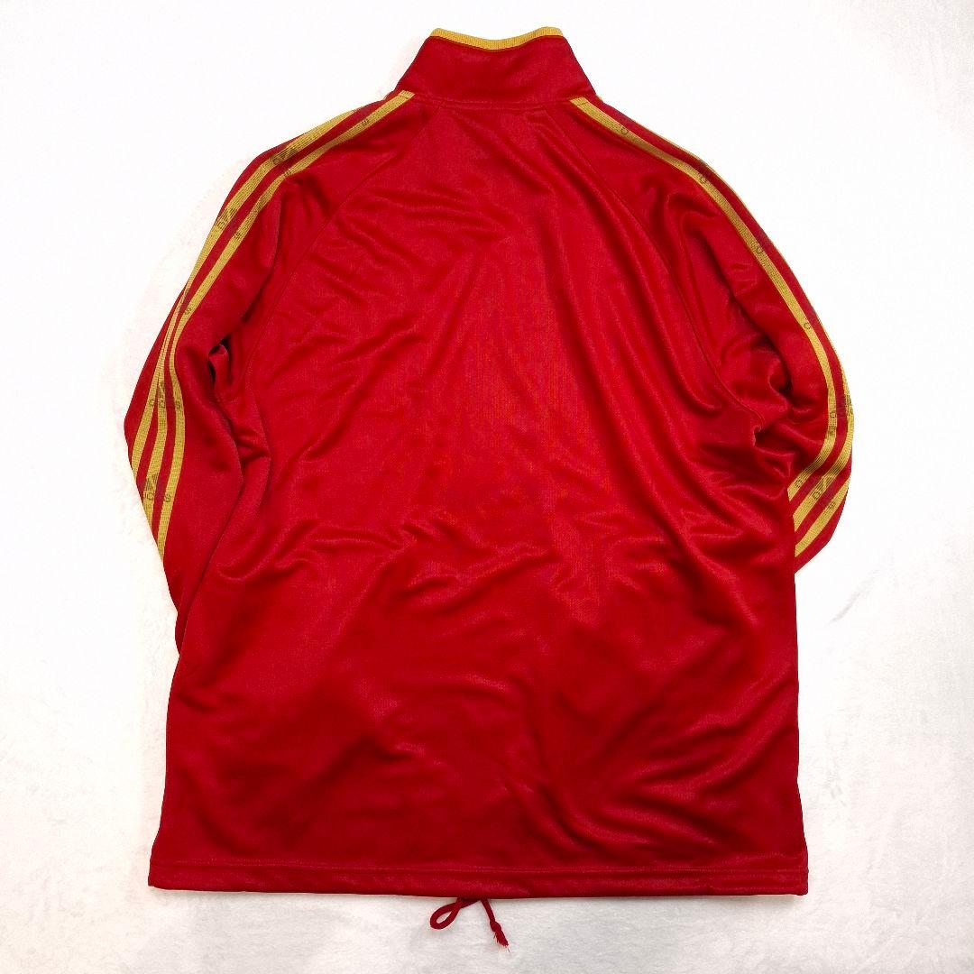 【ビッグサイズ/美品】adidas セットアップ ジャージ 赤×金 2XL