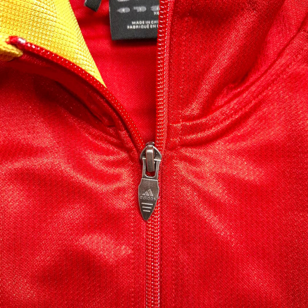 【ビッグサイズ/美品】adidas セットアップ ジャージ 赤×金 2XL