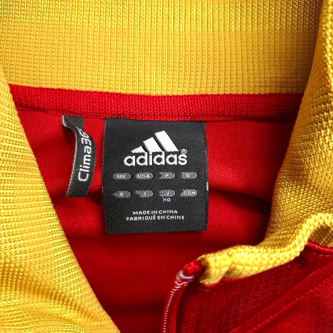 【ビッグサイズ/美品】adidas セットアップ ジャージ 赤×金 2XL