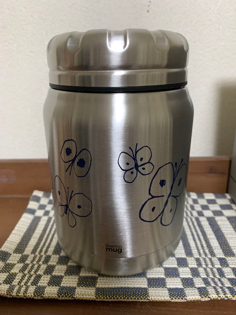 新品　ミナペルホネンthermo mug スープジャー サーモマグ　ちょうちょ