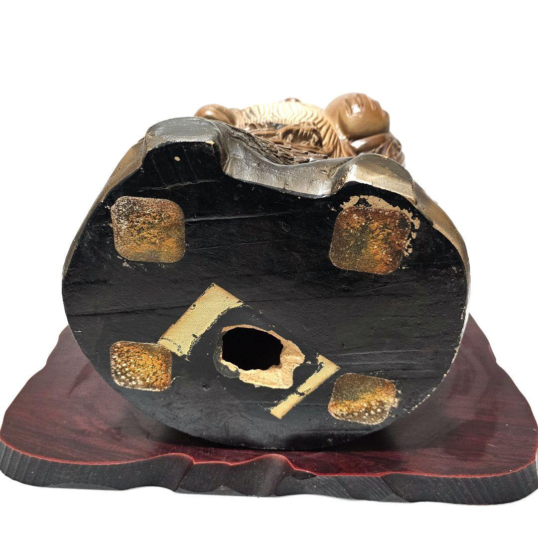 寿老人　陶器製 七代錦松作