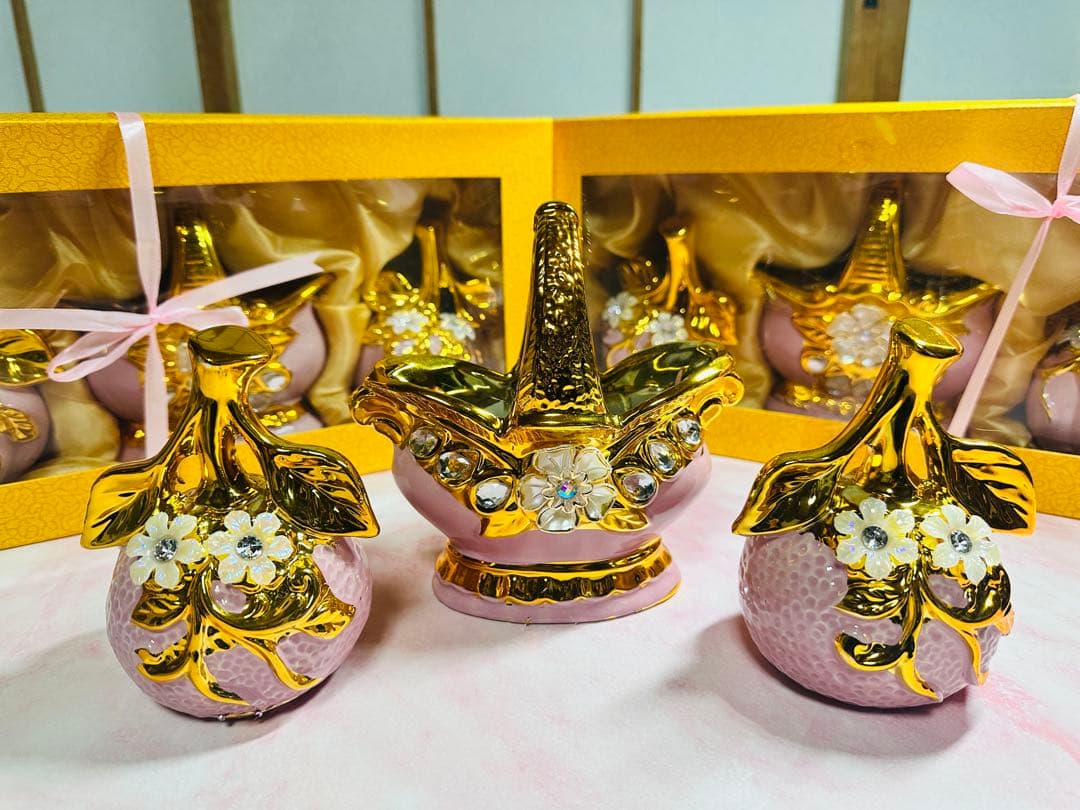 【お得】磁器製 花瓶 3点セット×8箱 まとめ売り