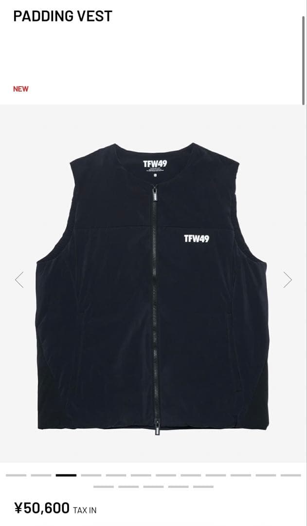 k*y様 TFW49 PADDING VEST ブラック　L サンプル