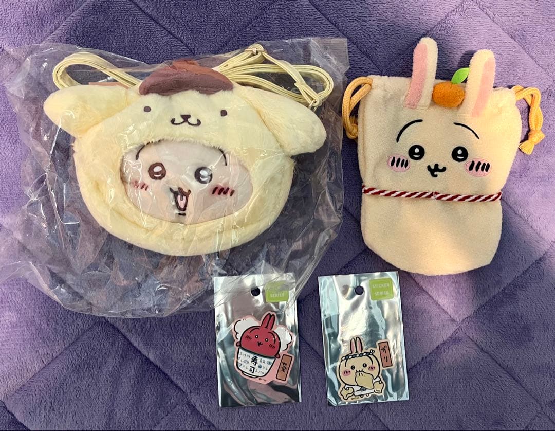 【新品未使用】ちいかわ　うさぎ　グッズまとめ売り　ぬいぐるみ　クッション　シール