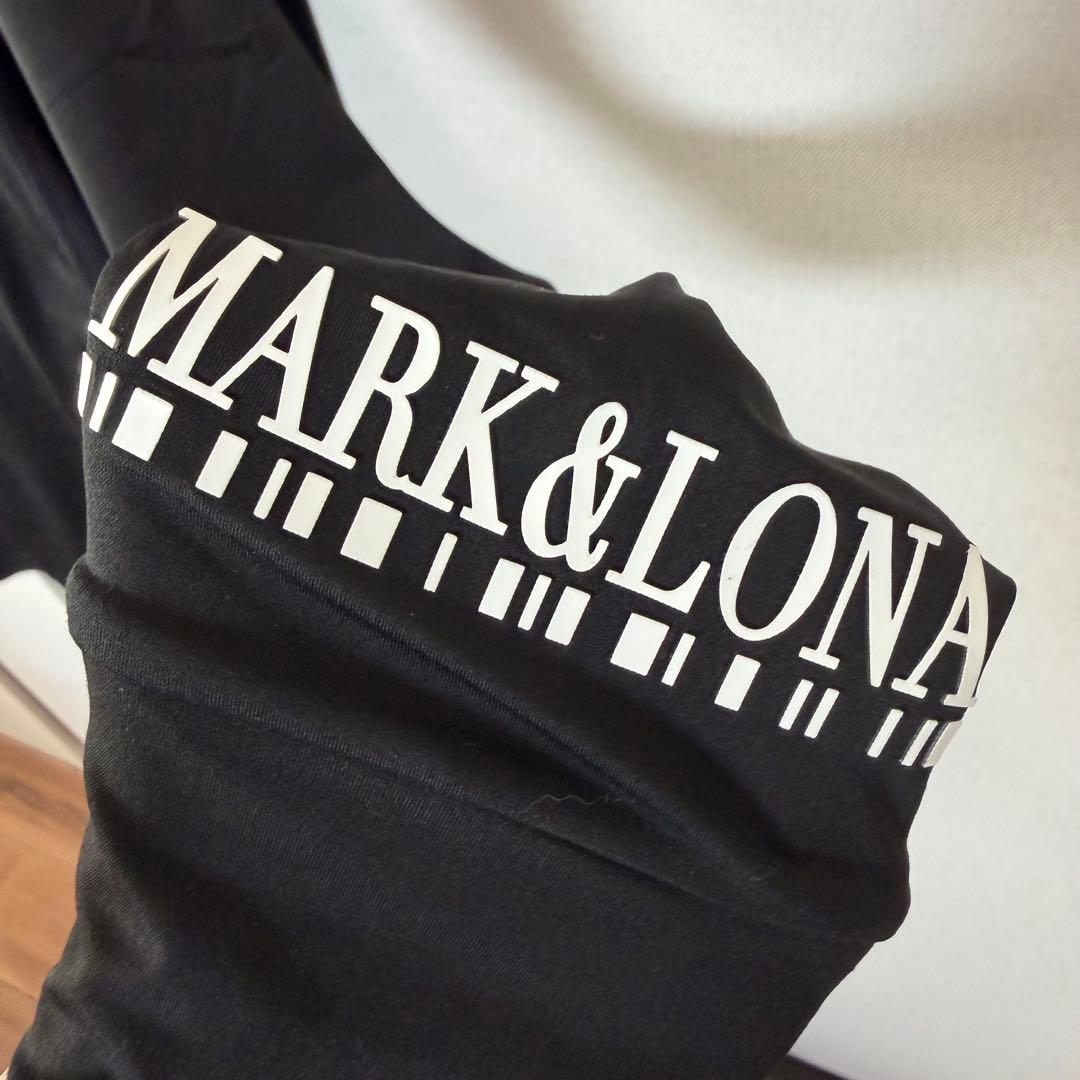 MARK&LONA タートルネック ゴルフシャツ ブラック黒48