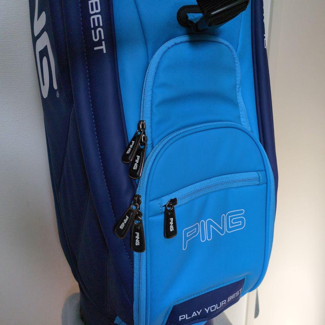 美品☆PING ピン キャディバッグ CB-P191（カラー：ブルー）