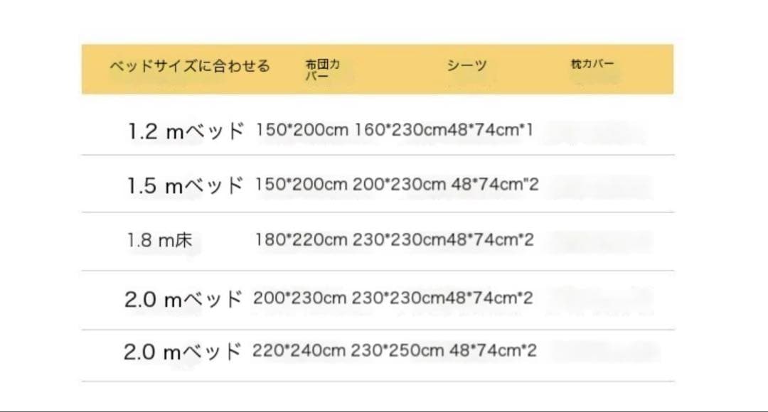 薄緑色の掛け布団カバー 4個セット