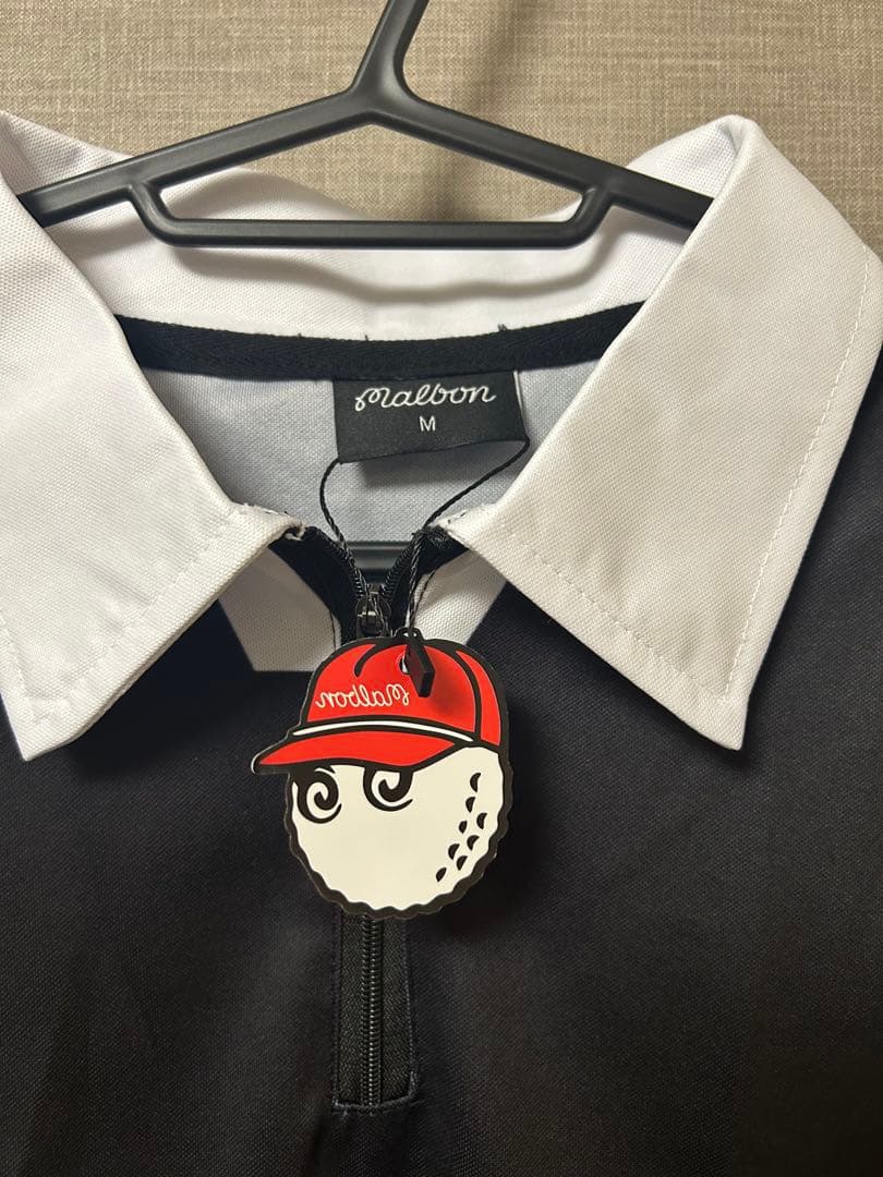 黒　M マルボンゴルフ MALBON GOLF 　ポロシャツ　即日　レア品