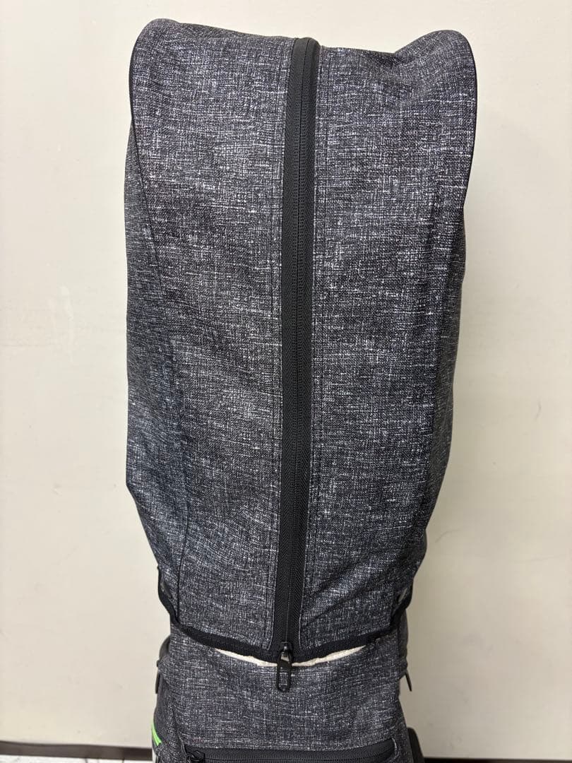 【美品】NIKE ゴルフ スタンド式キャディバッグ グレー×蛍光グリーン