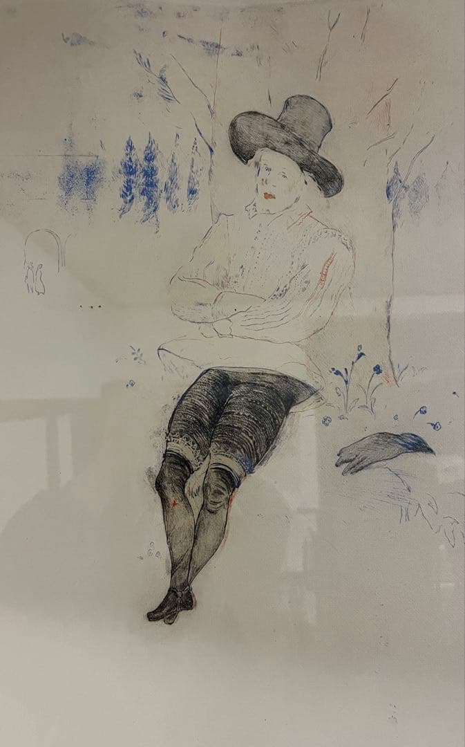 真作保証 山本容子 銅版画 流れよ、我が涙 ダウランド 1983年