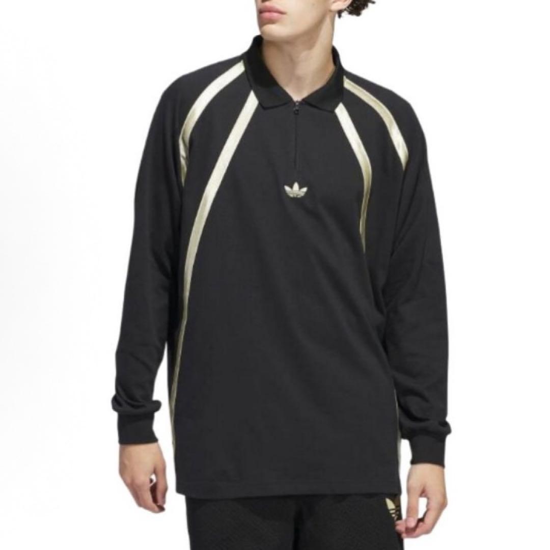海外限定M ADIDAS ラグビー ポロTシャツブラック　IR6377