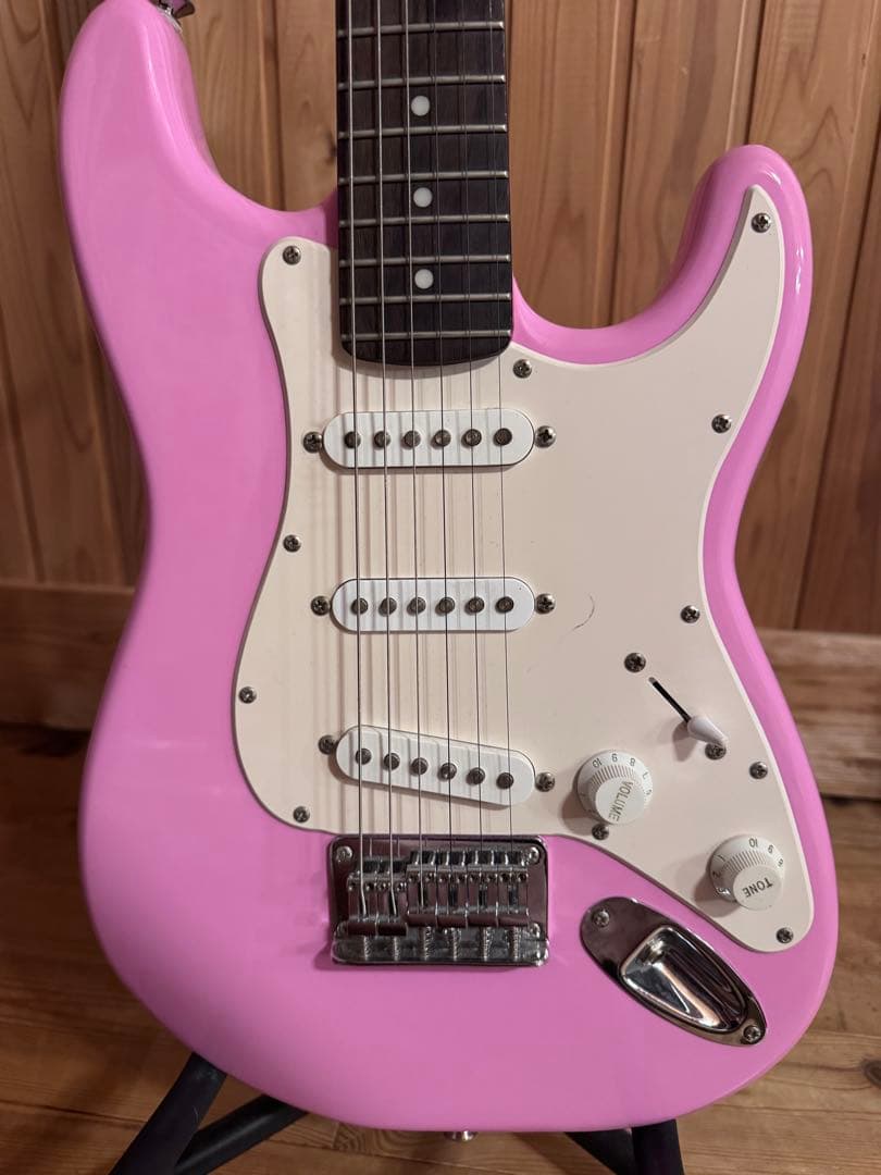 Squier fender ミニストラト ピンク エレキギター 初心者