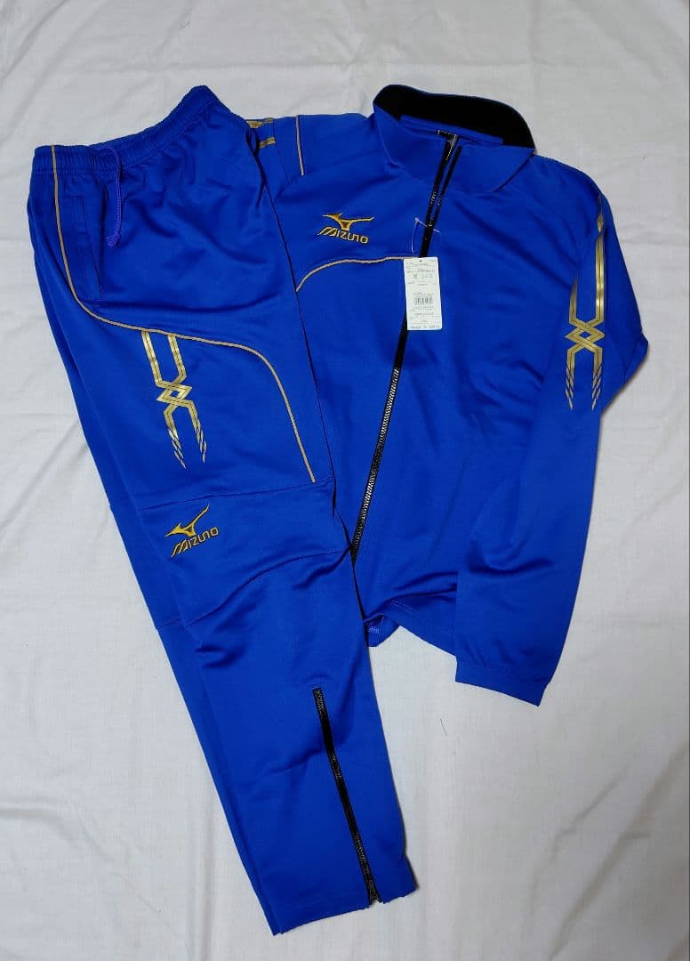 【新品未使用】Mizuno ジャージ上下セット 青 サイズ 2XL