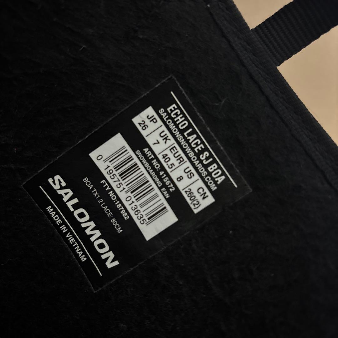 SALOMON ECHO LACE SJ BOA スノーボードブーツ 26cm